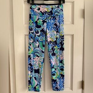 Women’s Lilly Pulitzer, Blue/ Green Multi Patterned Leggings, Size S.